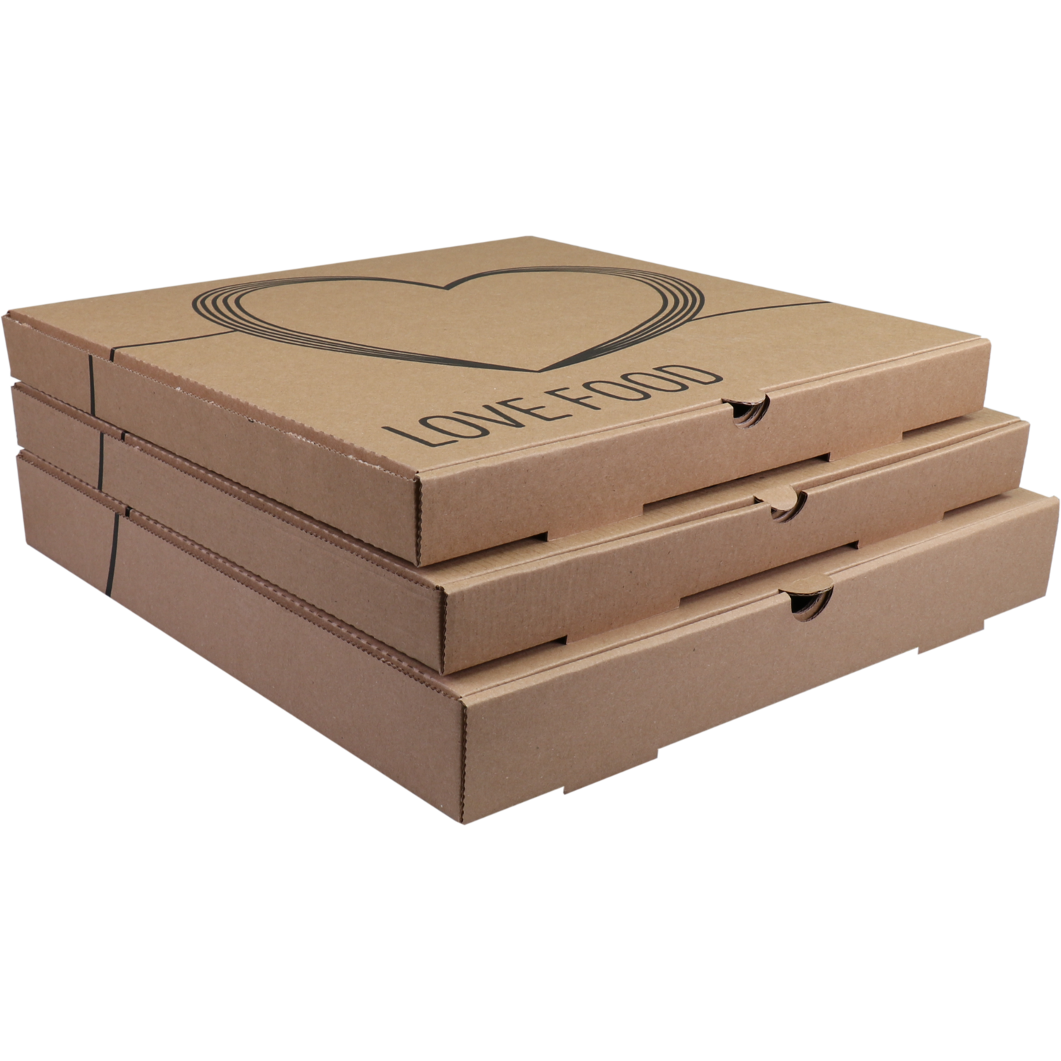  Pizzadoos, Americano Love Food, golfkarton, 32x32x3cm, bruin 2